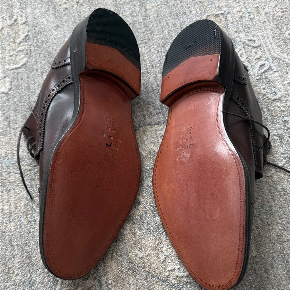 Pronto Uomo Rich Brown Men's Oxfords - Never worn! - Picture 2 of 3